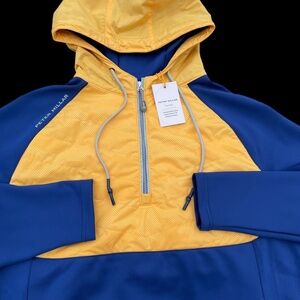 NEW Peter Millar Crown Sport Golf 2XL Camo Colorblock Half-Zip Hoodie $198
